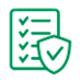 Prepared clipboard icon green