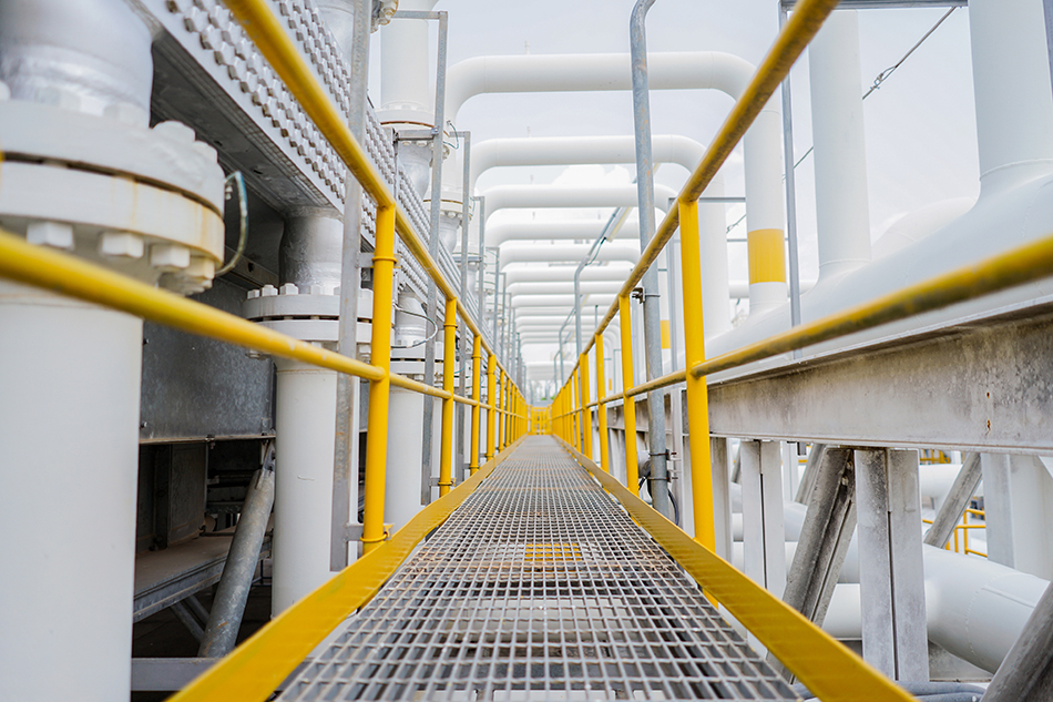 Industrial passageway way of galvanized steel