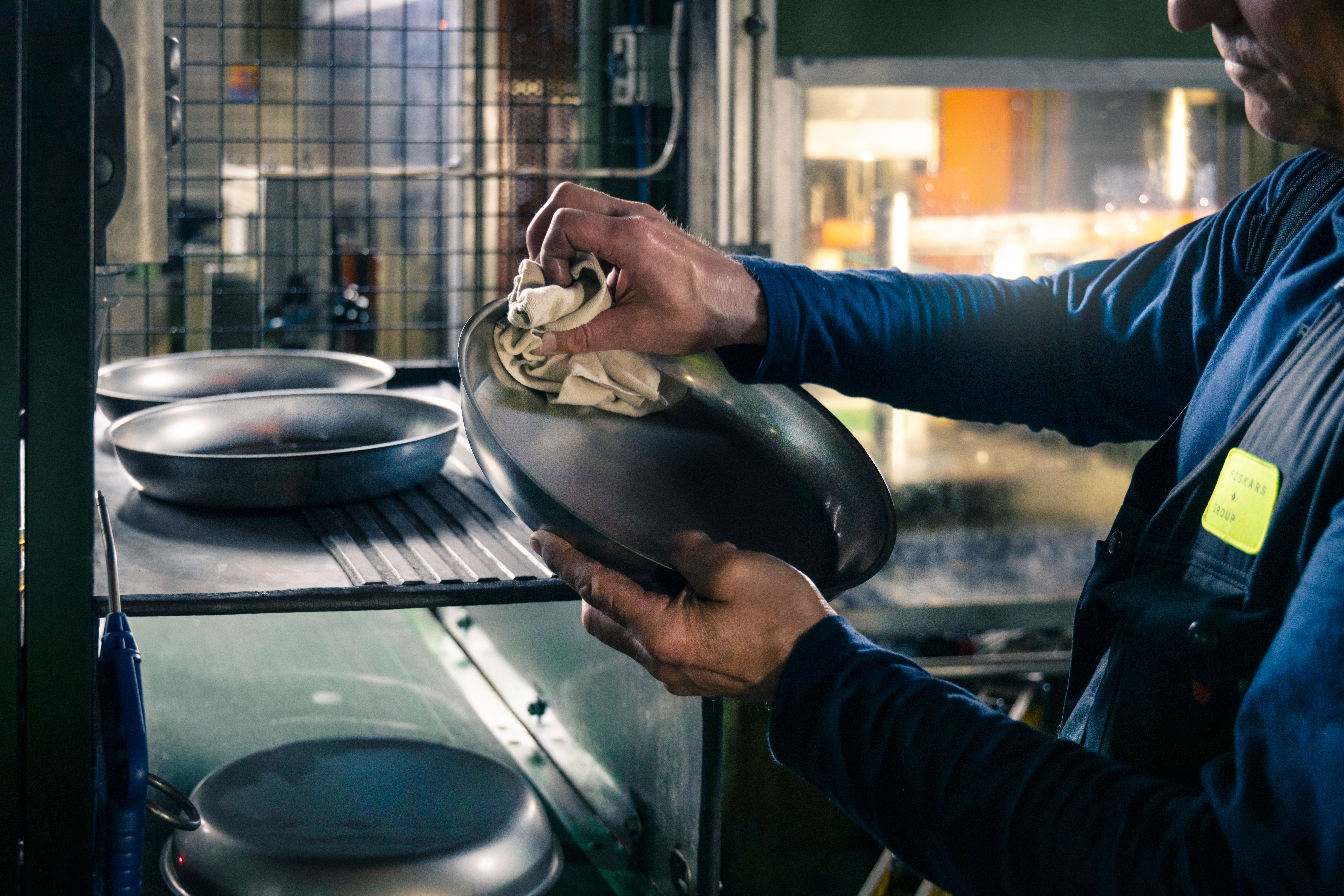 Fiskars branded cookware at the Sorsakoski factory